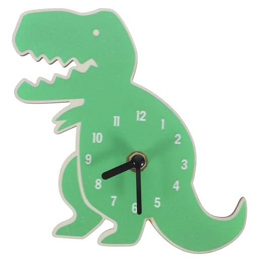 ABOOFAN Dinosaur Clock Kids Room Clock Cute Decorative Wall Clock Battery Operated Silent Wall Clock for School Classrooms Bedroom Living Room Space Decor