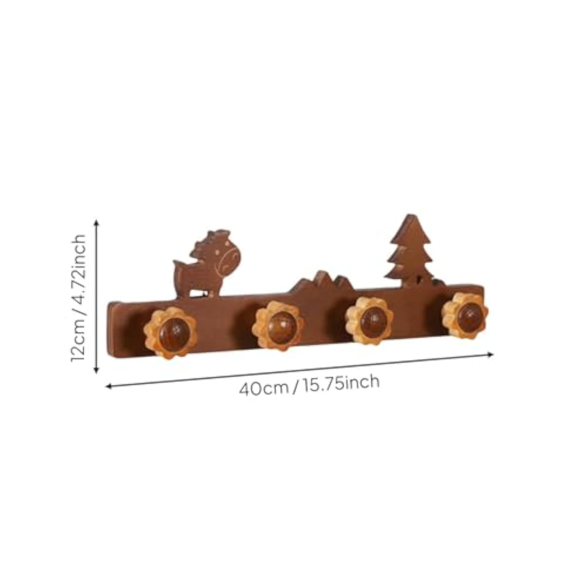 Heavy Duty Decorative Wooden Hook Rack, Wall Mounted