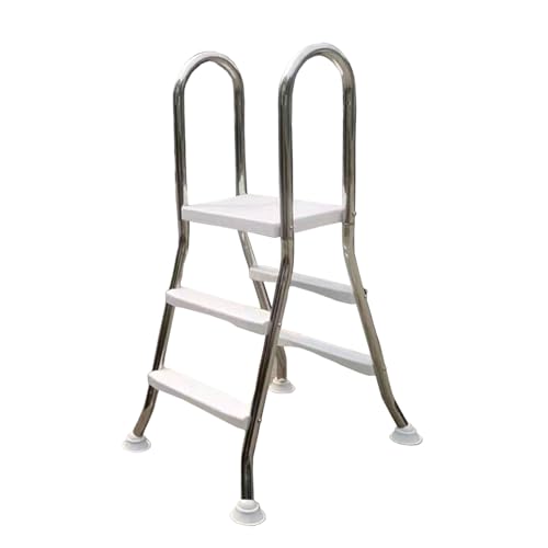 Escalera piscina 4 peldaños acero inoxidable 82.7 in miniatura 1