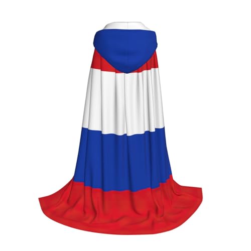 Costume médiéval unisexe avec cape à capuche imprimée drapeau russe de la Renaissance - 3