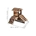 Yardwe Wooden Hamster Hideout Safe Climbing Retreat for Dwarf Hamsters Gerbils Encourages Exploration Activity Natural Design for Cages