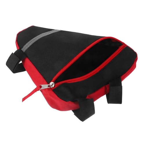 BCOATH Triangle Cycling Bike Tube Bag Fastener Strap Streamlined Design for Easy Access Red for Road Bikes Essential Cycling Accessories
