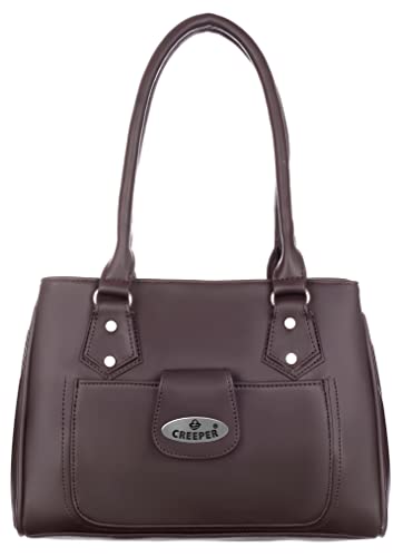 Image of creeper Women Top Handle Leather Bag, Shoulder Long Handle Purse For Girls And Ladies