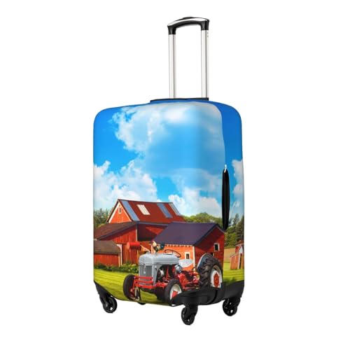 Company Farm Tractor Print Luggage Suitcase Covers Elastic Washable Luggage Protector Luggage Covers For Suitcase2