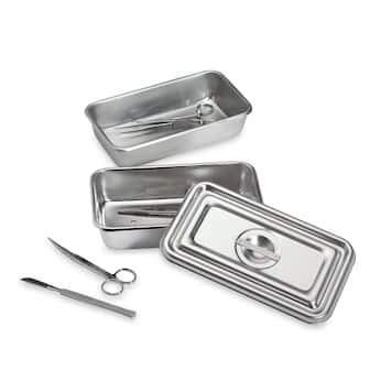 Cole-Parmer Stainless Steel Perforated Instrument Tray, 8-7/8"L x 5"W x 2"D