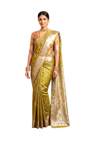 Image of Sree Kumaran Women's Handloom Kanchipuram Silk Saree With Blouse