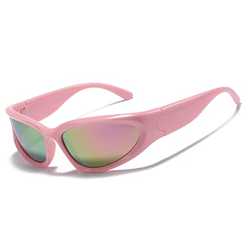 LASPOR Wrap Around Sport Sunglasses for Women Men Sport Shades Glasses Y2K Sunglasses