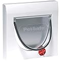 PetSafe Staywell 4 Way Locking Classic Cat Flap, Easy Install, Durable, Pet Door for Cats - (Tunnel Included), White