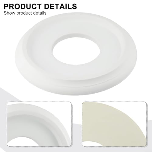 Image of Ceiling Medallion 10cm Inner Hole 3cm Thickness, Waterproof Decorative Plate for Ceiling Fan Light Fixtures and Chandeliers, for Home Decor Light Trim 25cm Outer Diameter