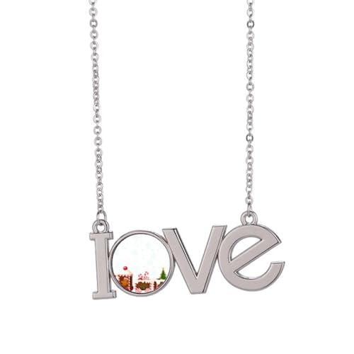 Collier train de Noël taille M pendentif festif en argent