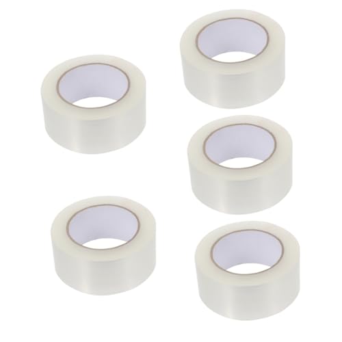 HOODANCOS 5 Piezas cinta muda cinta de envío transparente lona embaladora recargas de cinta Sello manos packing tape duct tape cinta de embalaje resistente suministro de embalaje la mascota
