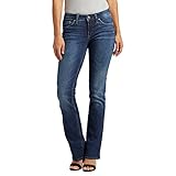 Silver Jeans Damen Suki Curvy Fit Mid Rise Slim Bootcut Jeans, Vintage Dark Wash, 34W x 35L