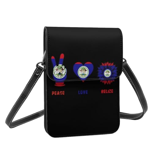 Peace Belize Belizean Flag Small Crossbody Bag Is A Shoulder Bag Designed For Women And Girls Cell Phone Crossbody Wallet Purses With Card Slots Adjustable Strap2