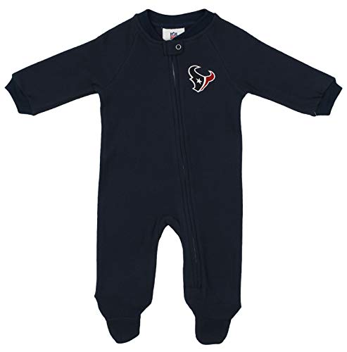Outerstuff NFL Newborn (0M-9M) Team Color and Logo Fleece Sleeper, Houston Texans 0-3