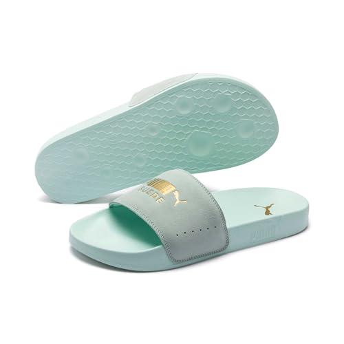 Image of Puma Unisex Adults' Leadcat Suede Beach & Pool Shoes, Blue (Fair Aqua Team Gold), 7 UK