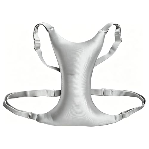 Hicoolmam Breast Pillow for Chest Wrinkles and Side Sleeping Adjustable Strap Support Anti-Wrinkle Chest Pillow Grey