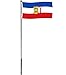 Produktbild Brubaker Aluminium Fahnenmast Flaggenmast 6 m inklusive Deutschland Flagge + Schleswig-Holstein Flagge 150 x 90 cm und Bodenhülse