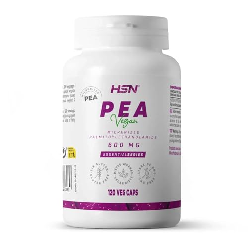 HSN Palmitoiletanolamida Micronizada (PEA) 1200mg/día | 120 Capsulas Vegetales | Máxima Biodisponibilidad | No-GMO, Vegano, Sin Gluten