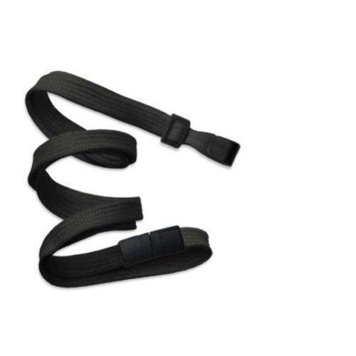 3/8" Black Lanyard with Breakaway No Twist Hook - 100 Per Pack - 2137-4744