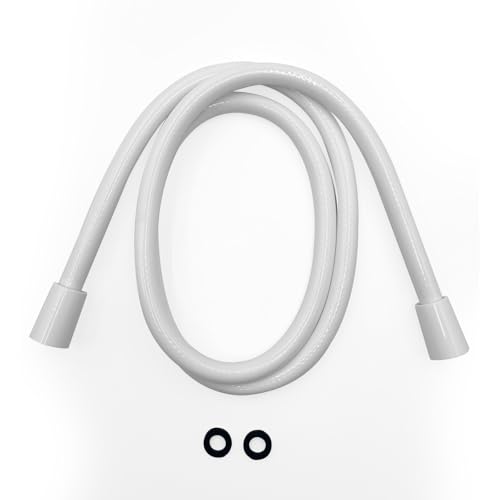 Image of Replacement Shower Hose for RV Camper 6in Flexible & Kink-Free Heavy Duty PVC Lead-Free White