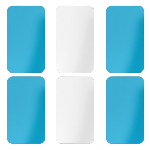 Gosknor 6pcs Bandes Adhésives Métalliques pour Éclairages Magnétiques sous les Armoires, Plaque Adhésive Métallique Bande Adhésive Magnétique sous les Armoires pour Lumières LED Magnétiques