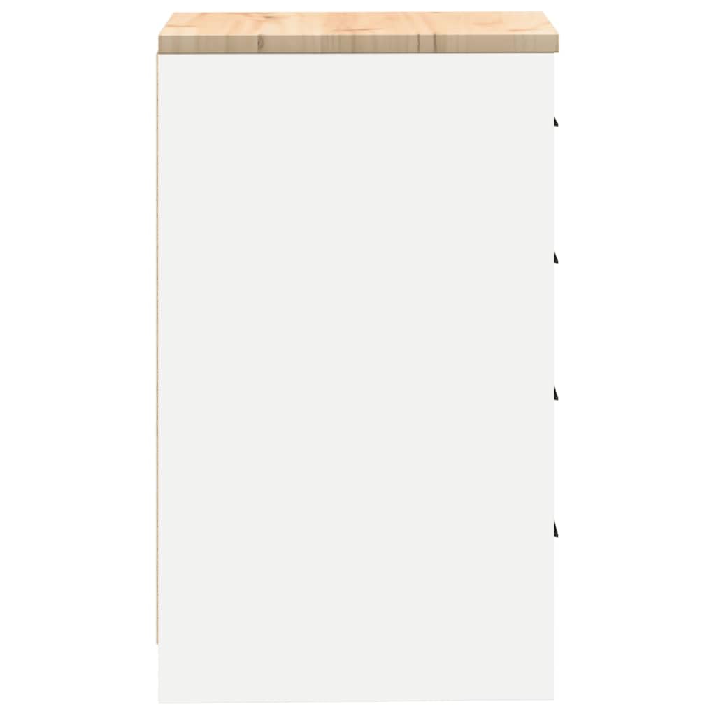 Armoire de Rangement de Garage Blanc 40x51x85 cm Bois de pin,Entreprise & Industrie,Stockage Industriel,Armoires industrielles,23.85 kg-860589