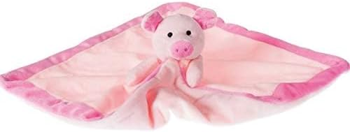 Miniatura 5 de Apricot Lamb Manta de seguridad de animales de peluche, manta de personaje de cerdo rosa, manta de personaje para guardería, felpa de lujo (cerdo