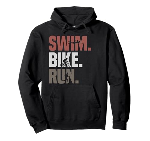 Triathlon, Swim Bike Run Triathlon Pullover Hoodie