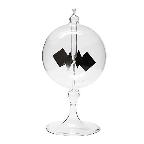 Lrtzizy Solaire Crookes RadiomèTre en Verre Moulin à Vent Jouet à la Main pour Partie DéCoration de la Maison Transparent