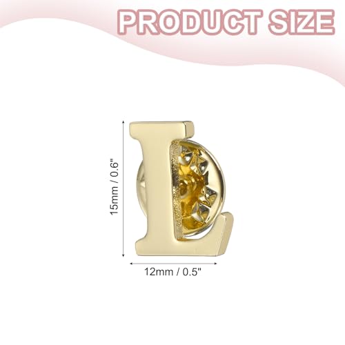 Image of PATIKIL Letter Lapel Pins, Initial Alphabet Collar Pins Letter Brooch Pins for Women Men Shirt Dress Suits