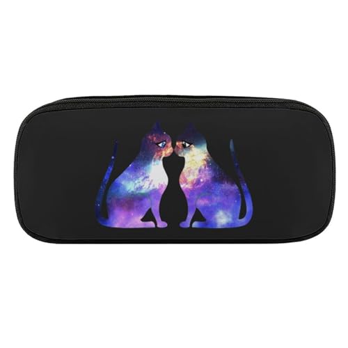 ペンケース 筆箱 大容量 軽量 星空 猫 かわいい Love バレンタインデー 筆入れ ふでばこ ペンポーチ 多機能 コンパクト シンプル おしゃれ 中小学生 高校生 女の子 男の子