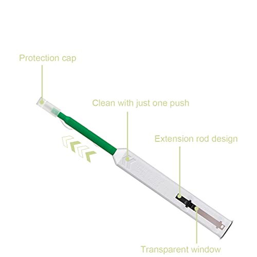 Eardion Fiber Optic Cleaner, Fiber Optic Cleaning Pen with 800+ Cleans for 2.5mm SC/ST/FC Push Type - Fiber End face & Optical Connector Cleaner with Added Protection Case (SC/ST/FC)