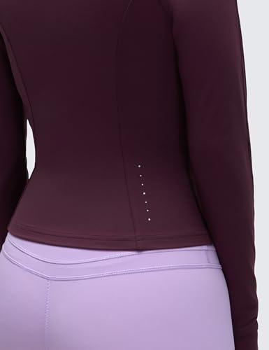 Image of CRZ YOGA Butterluxe Jackets Waist Length | Extremely Soft, Athletic, Slim Fit, Full Zip, Side Pockets, Thumb Holes, for Women