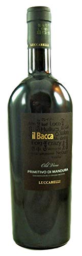 6 Flaschen Il Bacca Primitivo di Manduria Old Vines DOP 2019 von Luccarelli im Sparpaket (6x0,75l), trockener Rotwein aus Apulien Cover