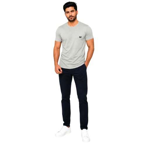 Image of NINQ Half Sleeve Tshirt for Men | Round Neck Regular Tshirt | Breathable Mesh Dotted Stylish T-Shirt | Sports Wear Casual Tee for Gym, Running & Daily Comfort