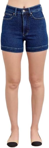 Judy Blue High Waist Tummy Control Shorts – 11" Rise, 4.25" Inseam, Stretch Denim, Flattering Fit, Comfort Blend -150333