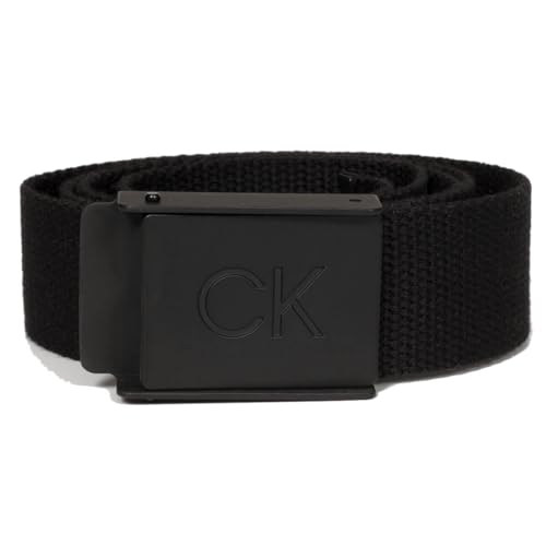 Calvin Klein Mens 2024 CK Monogram Matt Buckle Cut To Fit One Size Golf Belt