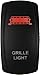 Dragonfire Racing 04-0094 Laser Etch Dual LED Switch - Grill Light - Red
