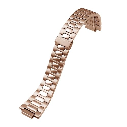 Bracelet de montre en acier inoxydable 25 x 13 mm premium pour boitier Nautilus 5726