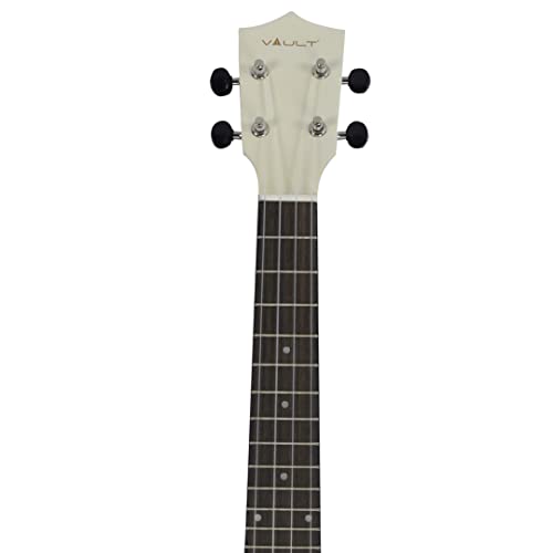 Image of Vault UK-003 Concert Colourful Ukulele 23 Inch with Gig Bag - White