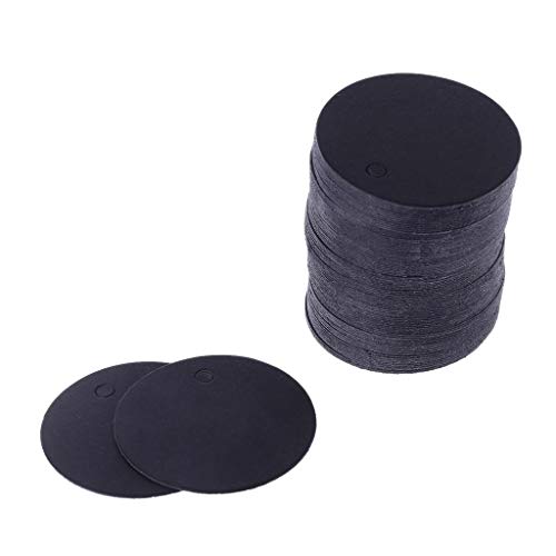 Haodream 100 etiquetas colgantes de papel kraft vacías para bodas, fiestas, regalos, precios, tarjetas de regalo de 4 cm, para la parte posterior del teléfono, transparente
