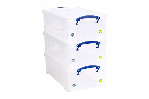Really Useful Box 3 x 12 litrów dla formatu A-4 - 465 x 270 x 150 mm - przezroczysty