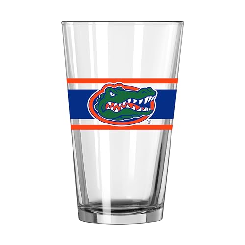 Image of Logo Brands NCAA 16 oz Pint Glass - Durable Glass With Bold Team Color- Chip-Resistant Rim Drinkware For Fans, Tailgates, Home Bars & Everyday Use