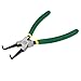 Aexit Green Plastic Pliers Coated Handle 90 Degree Bent Tip Internal Circlip SLI-p-Joint Pliers Plier 9