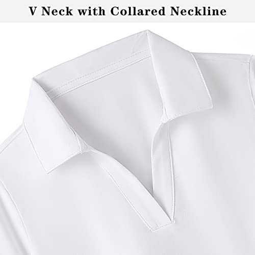 MERIABNY Girls Short Sleeve Golf Polo Shirts Quick Dry Athletic Tops for Aged 6-133