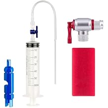 CO2 Bike Tire Inflator and Tubeless Sealant Injector, Quick & Easy Presta and Schrader Valve Compatible Bicycle Pump for Road and Mountain Bikes