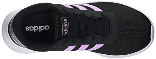 Adidas Calçados Femininos de Corrida, Core Black Clear Lilás Ftwr Branco, 8, Lite Racer 2.0