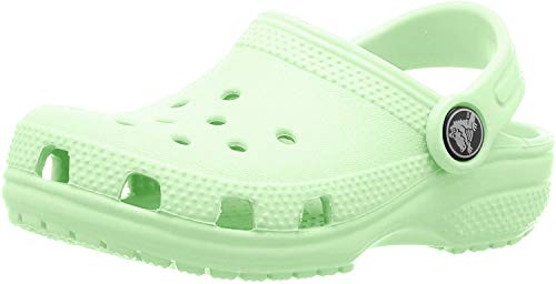 Crocs Kids' Classic Clog | Slip On Shoes for Boys and Girls | Water Shoes, Neo Mint, J4 US Big Kid