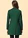 Allegra K Women's Winter Overcoat Notched Lapel One Buttoned Mid-Length Long Coat Medium Dark Green