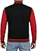 URBAN CREST Black Varsity Jacket For Men Letterman Mens Bomber Fleece Men's Jackets Fashion- Black and Red Varsity Jacket-[40020023]- Medium